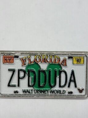 DISNEY Pin Trading ~ License Plate ~ MAY ZPDDUDA ~ Hidden Mickey ~ 2007 ~ P27